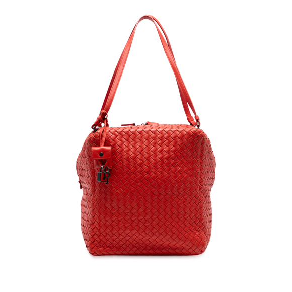 Bottega Veneta Handbags - Pre-Loved Bottega Veneta Nappa Intrecciato Cube Shoulder Bag